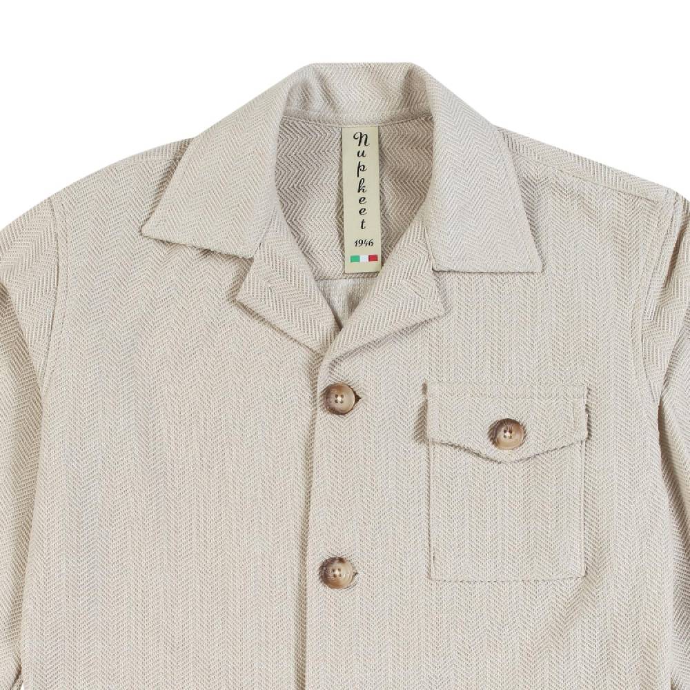 Nupkeet Giacca Beige Collo Italiano – Acciuga Nuova
