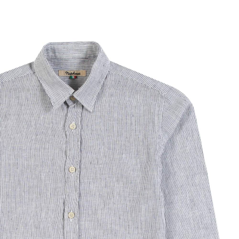 Nupkeet Camicia Collo Italiano Manica Lunga – Tonno Italy
