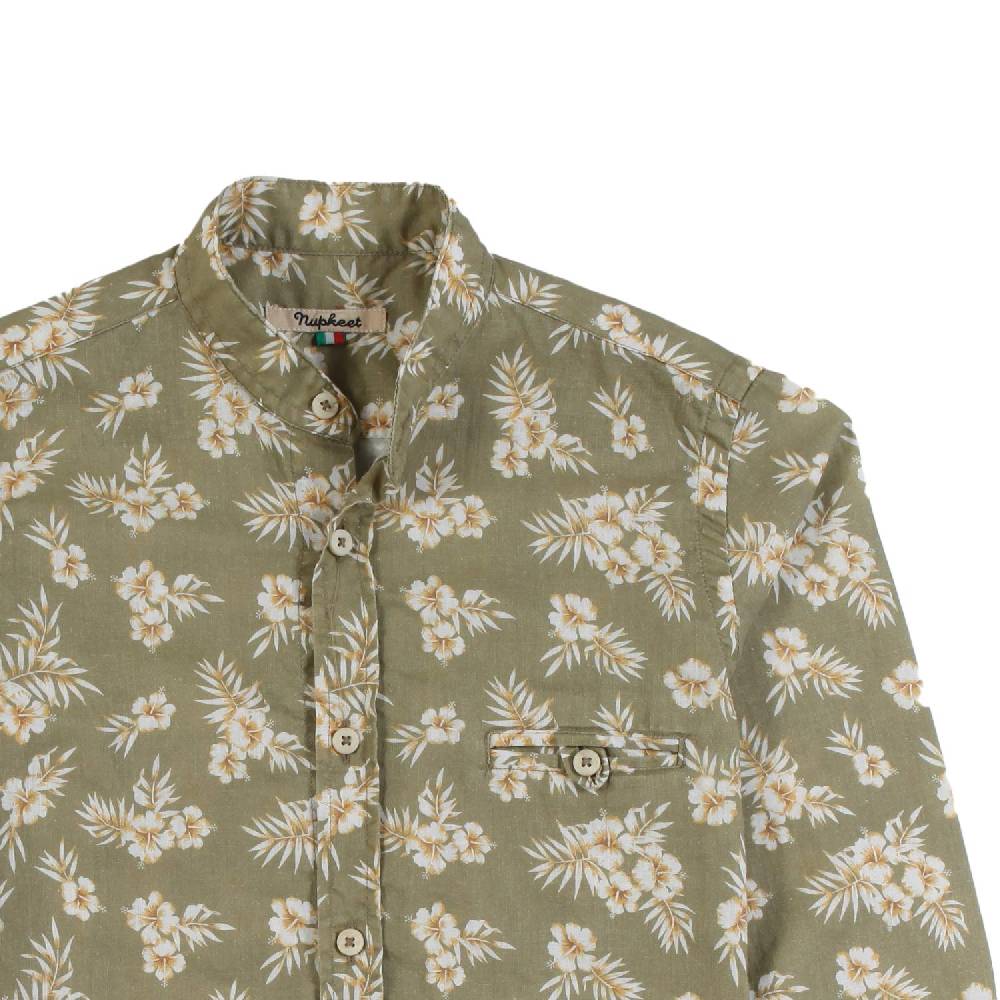 Nupkeet Camicia Collo coreano manica lunga – Ricciola In Linea