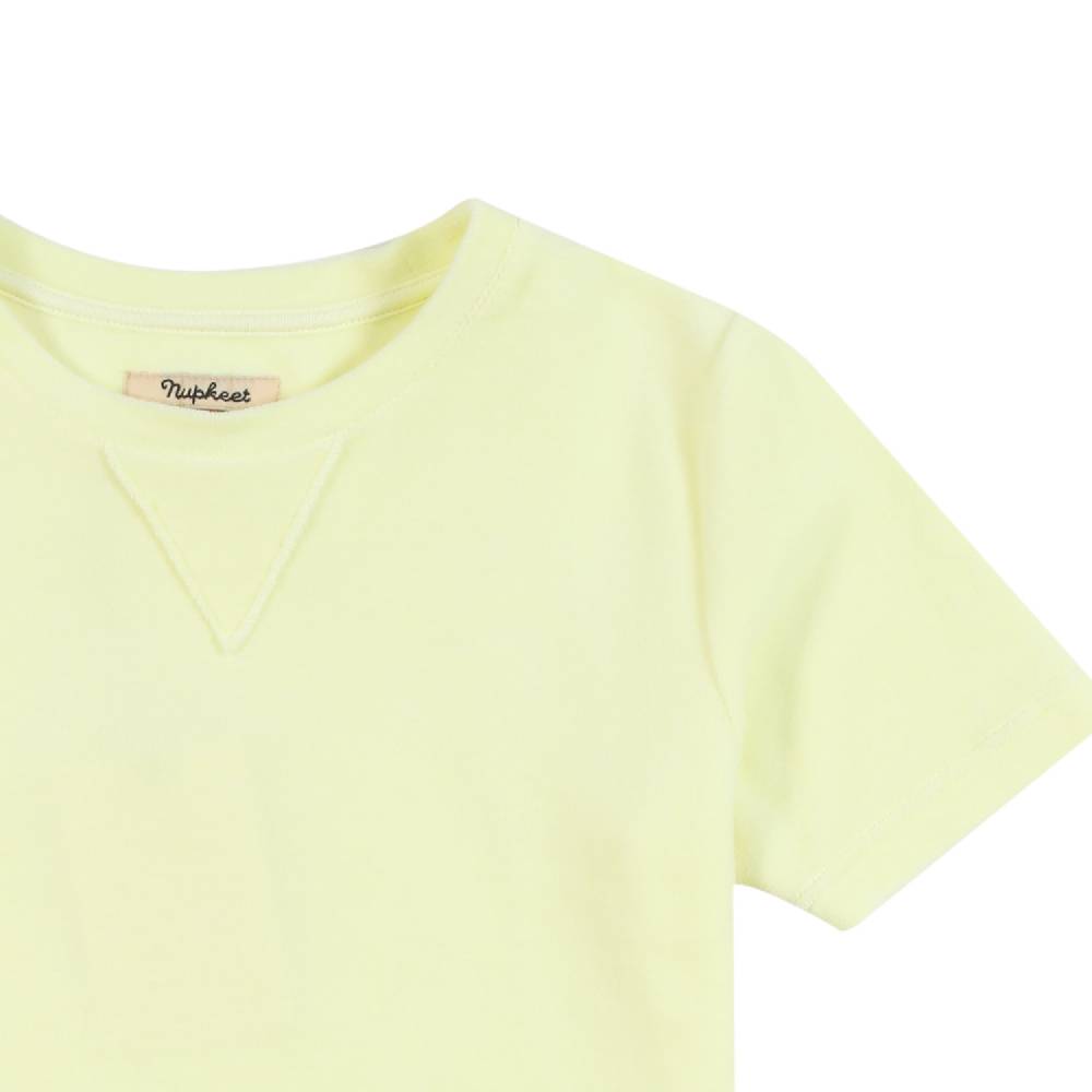 Nupkeet Maglia manica corta gialla – Volpe Fino Al -60%