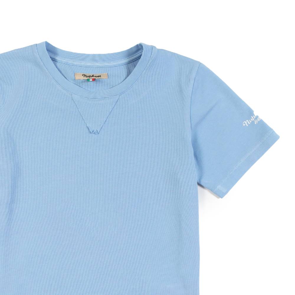 Nupkeet Maglia girocollo celeste – Carango Affare Del Giorno