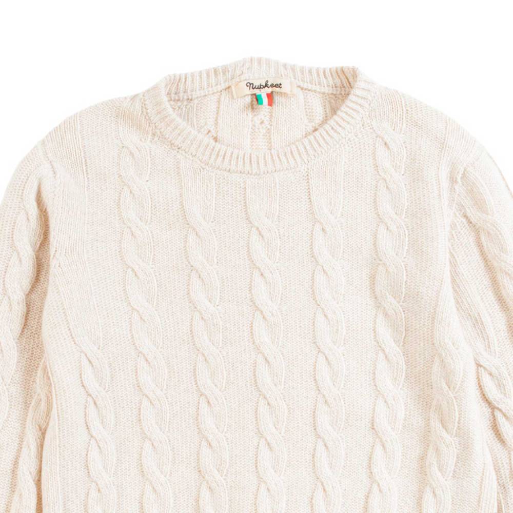 Nupkeet Pullover Girocollo Manica Lunga a Trecce – Varem Outlet
