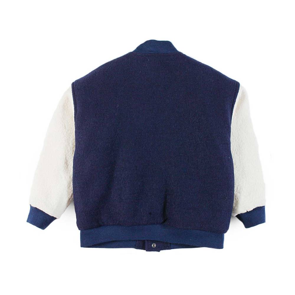 Nupkeet Bomber Bicolore con Patch in lana cotta – Castello Qualità Garantita