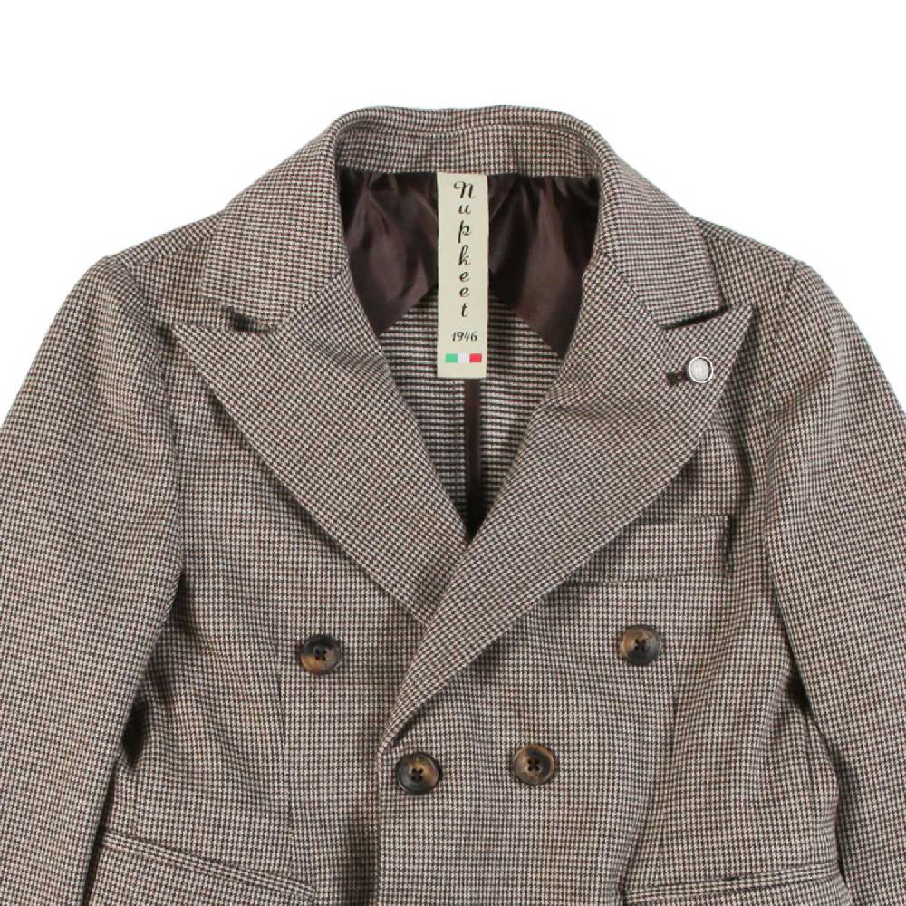 Nupkeet Giacca 2 bottoni in gabardine pied de poule – Liscia Consegna Veloce
