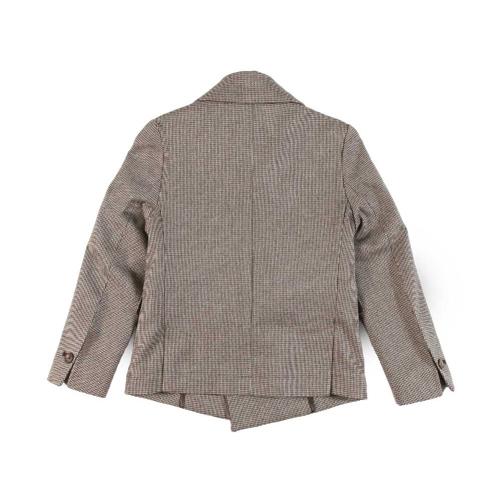 Nupkeet Giacca 2 bottoni in gabardine pied de poule – Liscia Consegna Veloce