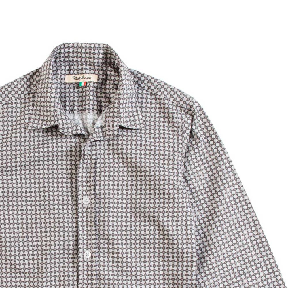 Nupkeet Camicia in Popeline Stampa Geometrica – Piave Sconto