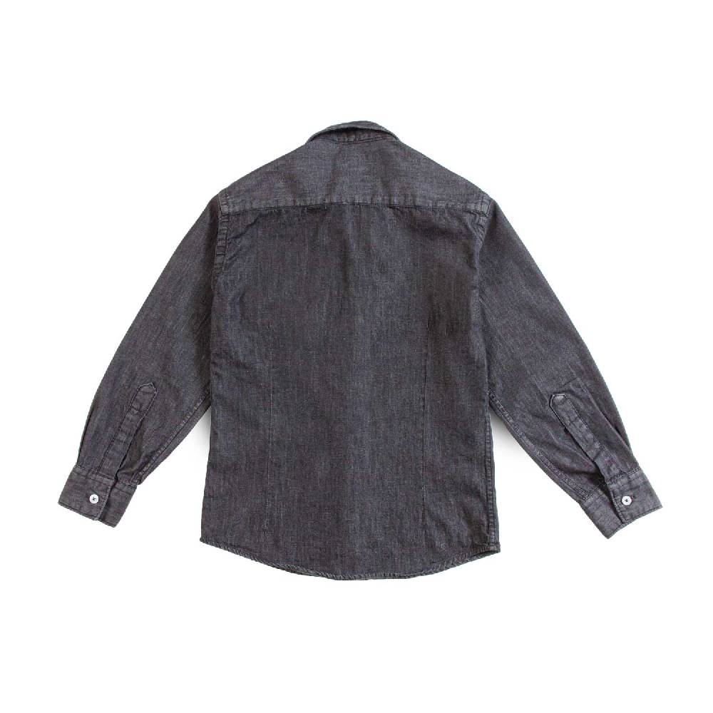 Nupkeet Camicia in Chambray nero – Morello Offerta