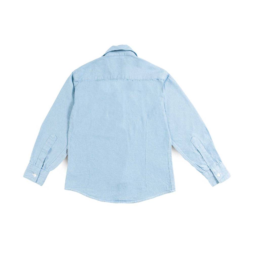 Nupkeet Camicia con Taschino in Denim Blu – Varano Economico