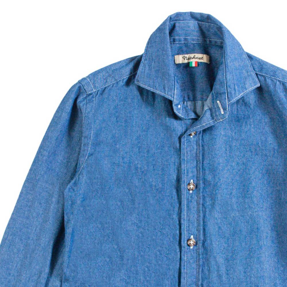 Nupkeet Camicia in Denim Blu – Pusiano Online