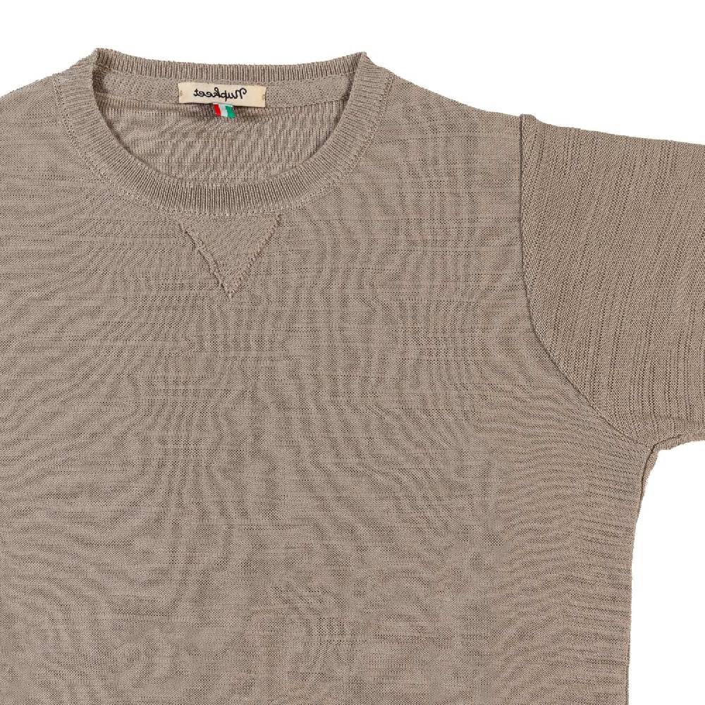 Nupkeet T-shirt tricot beige sabbia Fano Pezzi Unici