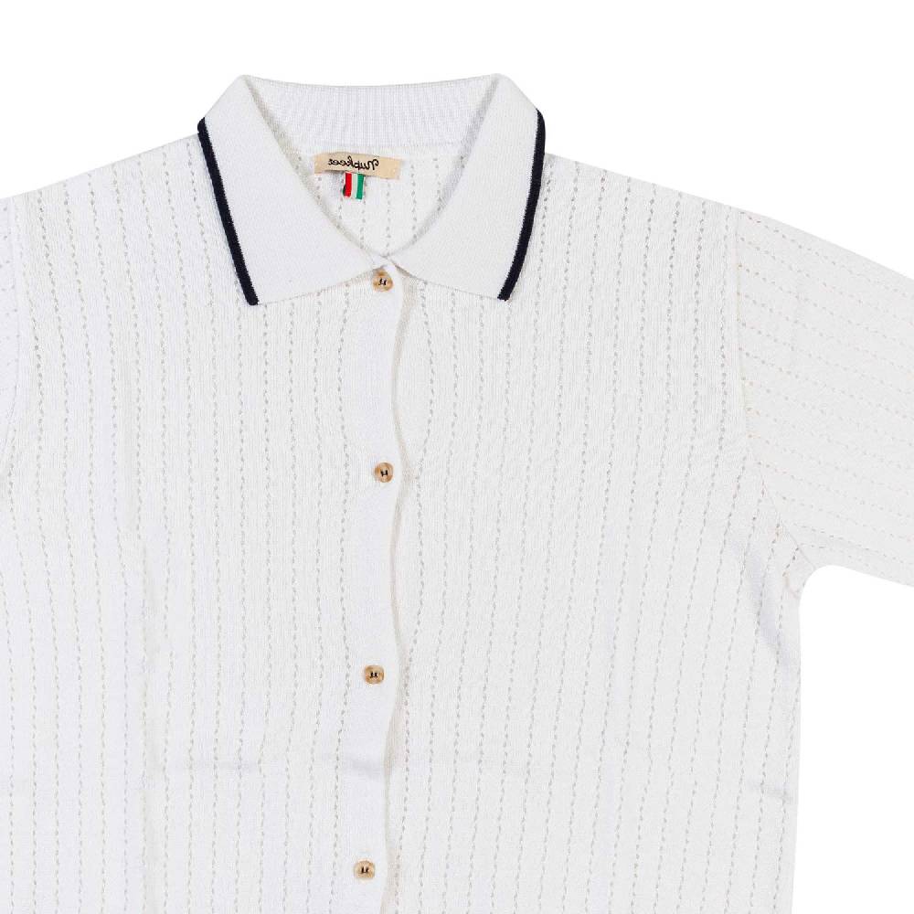 Nupkeet Camicia tricot bianca e blu Brindisi Acquista Ora
