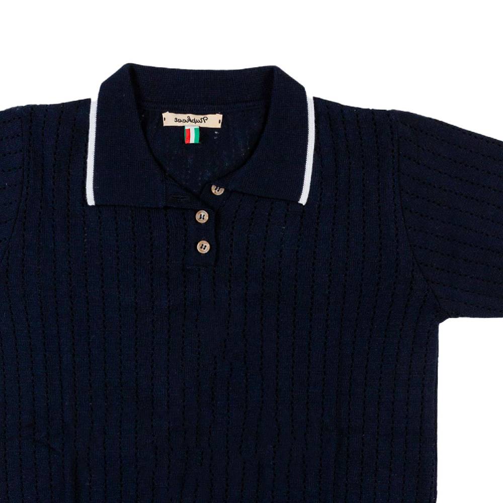 Nupkeet Polo tricot blu navy e bianca Gela Ultimi due giorni