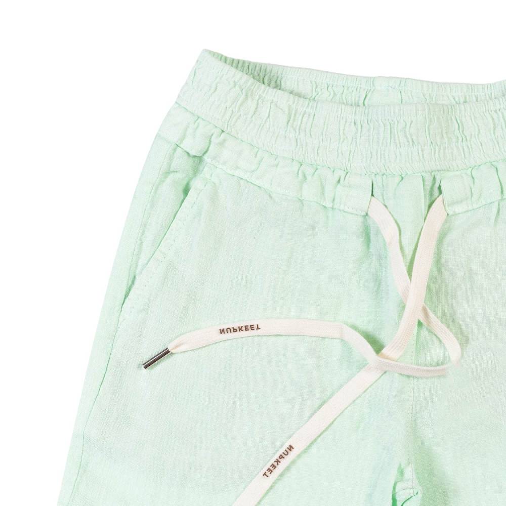 Nupkeet Bermuda lino verde acqua Napoli Qualità