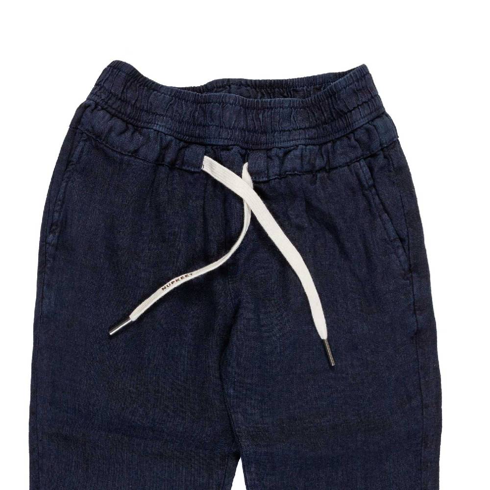 Nupkeet Pantalone lino blu navy Milano Spedizione Gratuita
