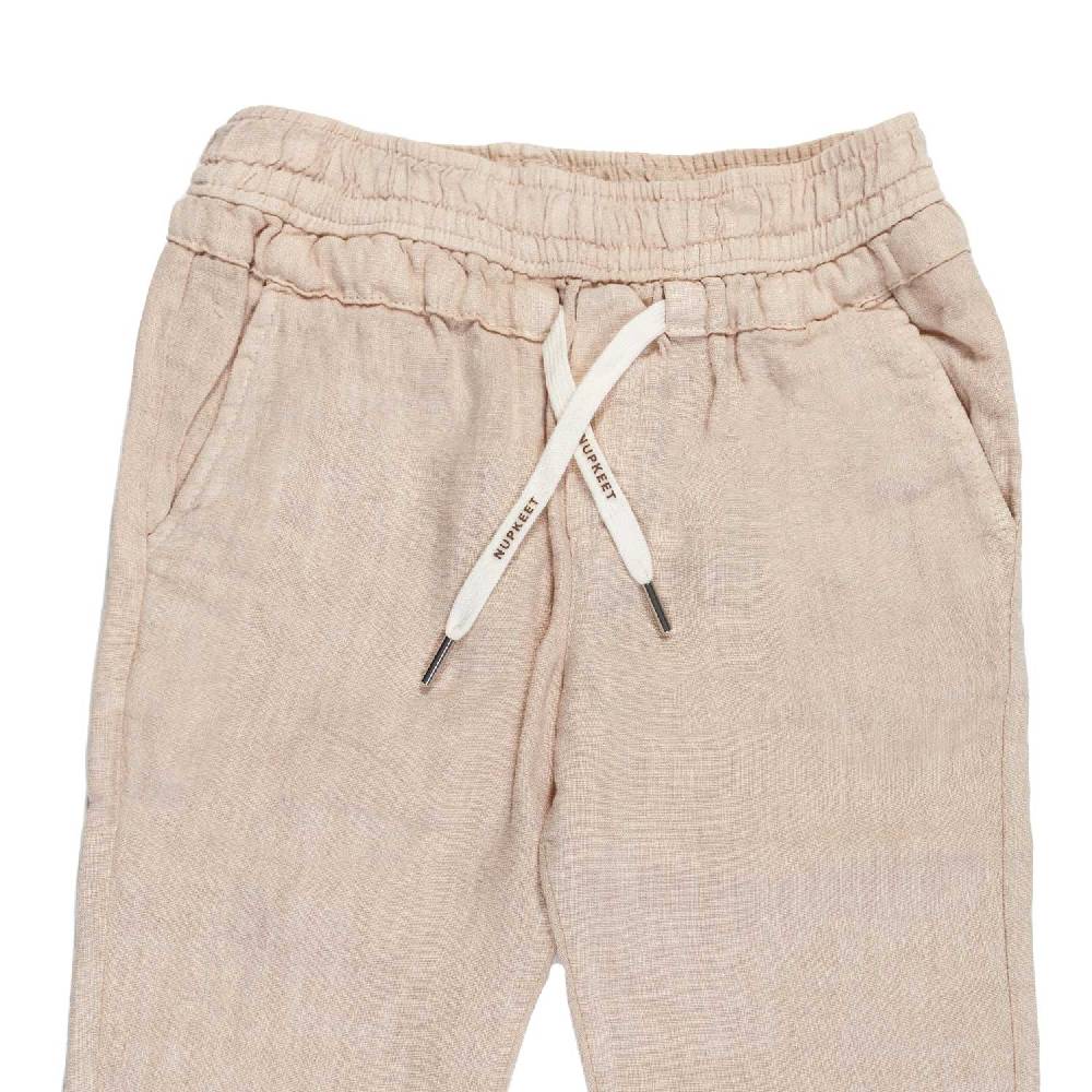 Nupkeet Pantalone lino nocciola Milano Pezzi Unici