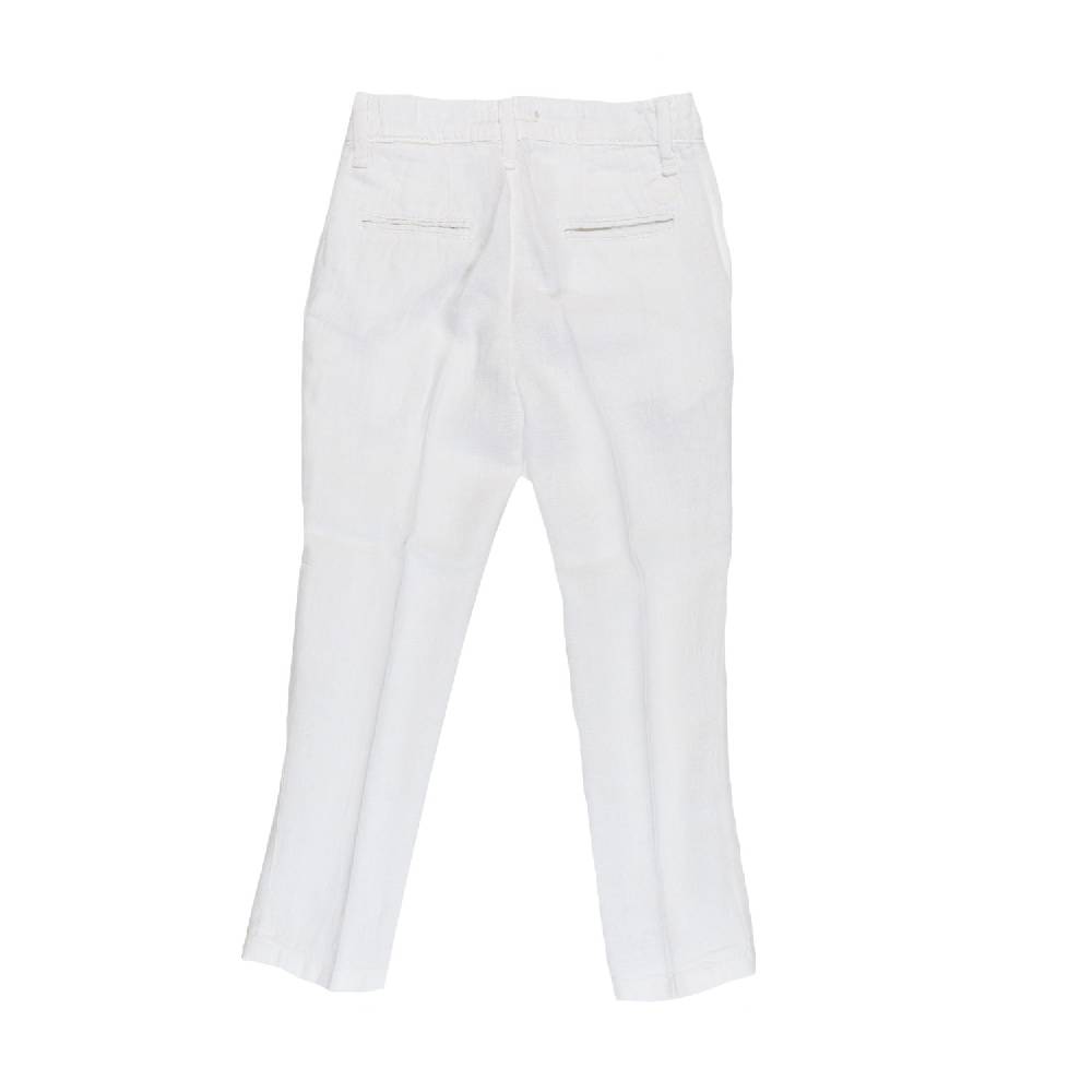 Nupkeet Pantalone lino bianco Bari Qualità Garantita