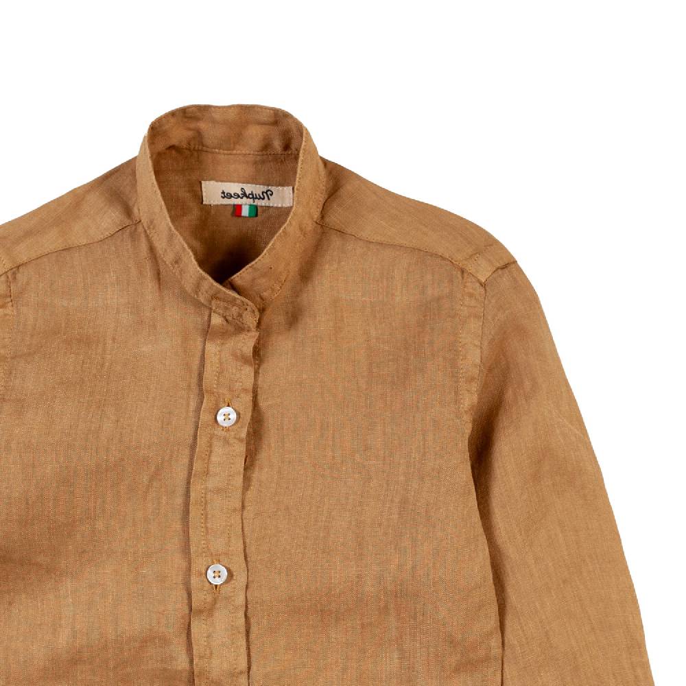 Nupkeet Camicia coreana lino sabbia Catanzaro Convenienza