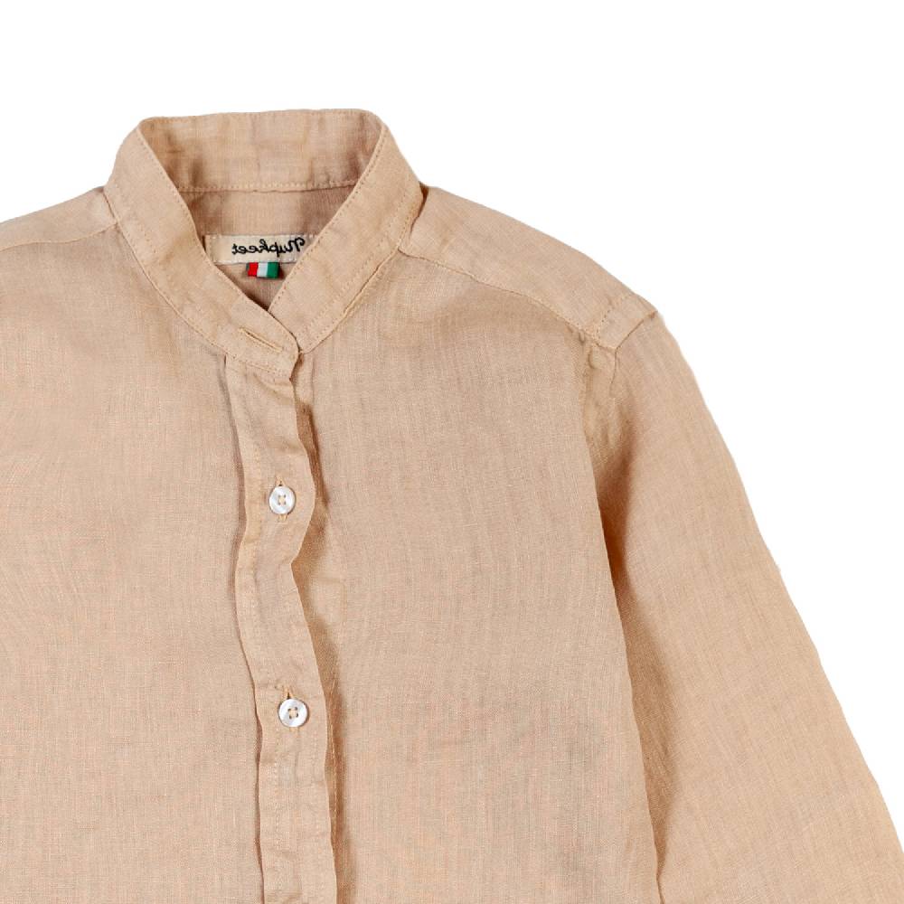 Nupkeet Camicia coreana lino nocciola Catanzaro Novità
