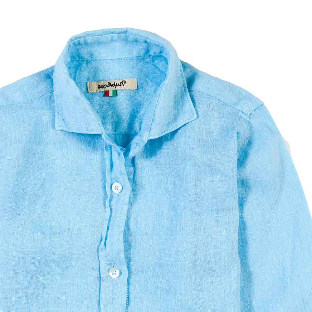 Nupkeet Camicia lino azzurra La Spezia Sconto