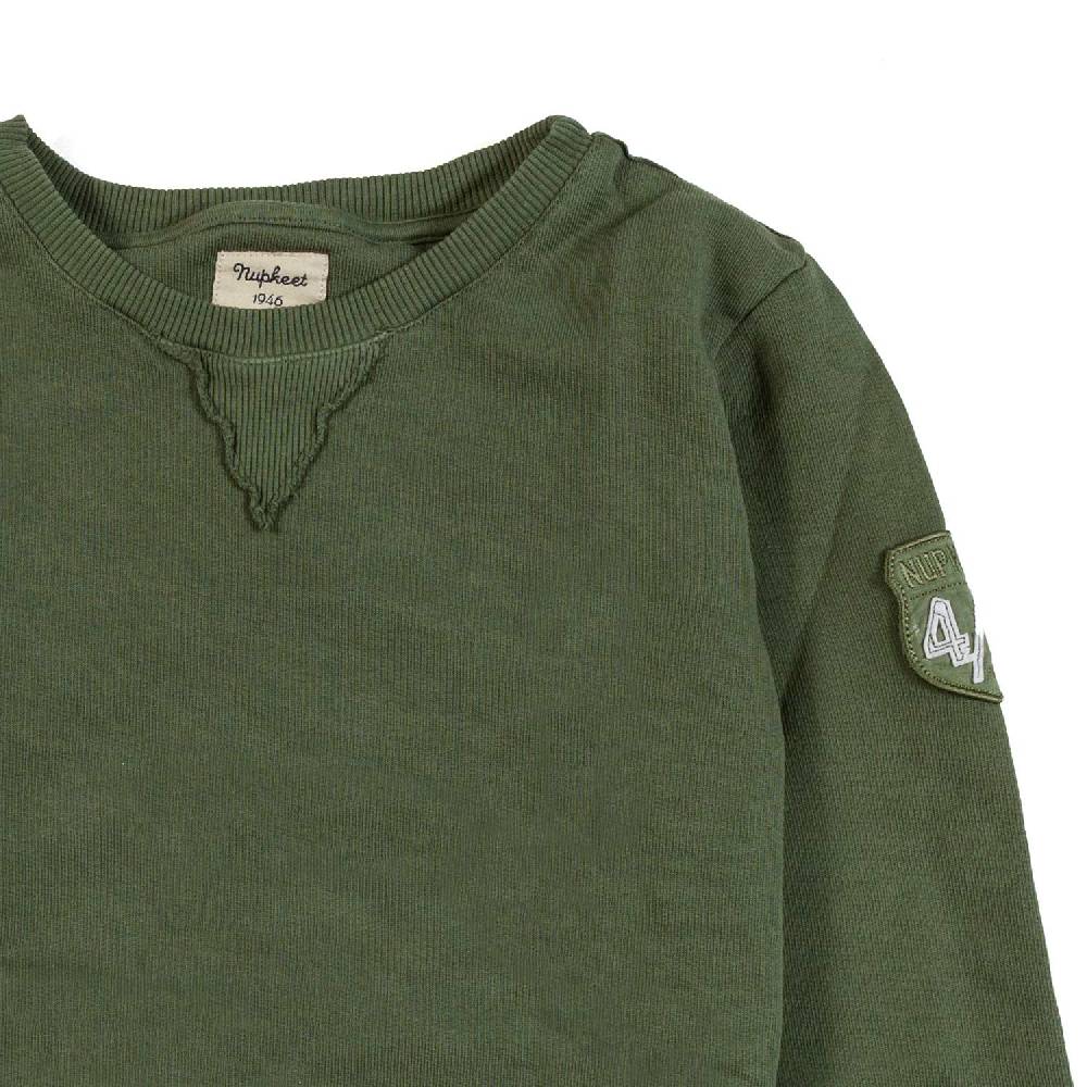 Nupkeet Felpa girocollo verde militare Bologna I Più Venduti