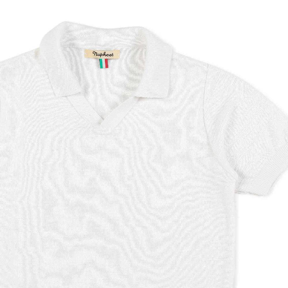 Nupkeet Polo tricot bianca Taranto Qualità