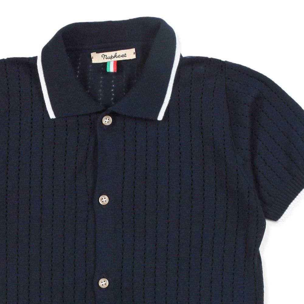 Nupkeet Camicia tricot blu navy Brindisi Vendita