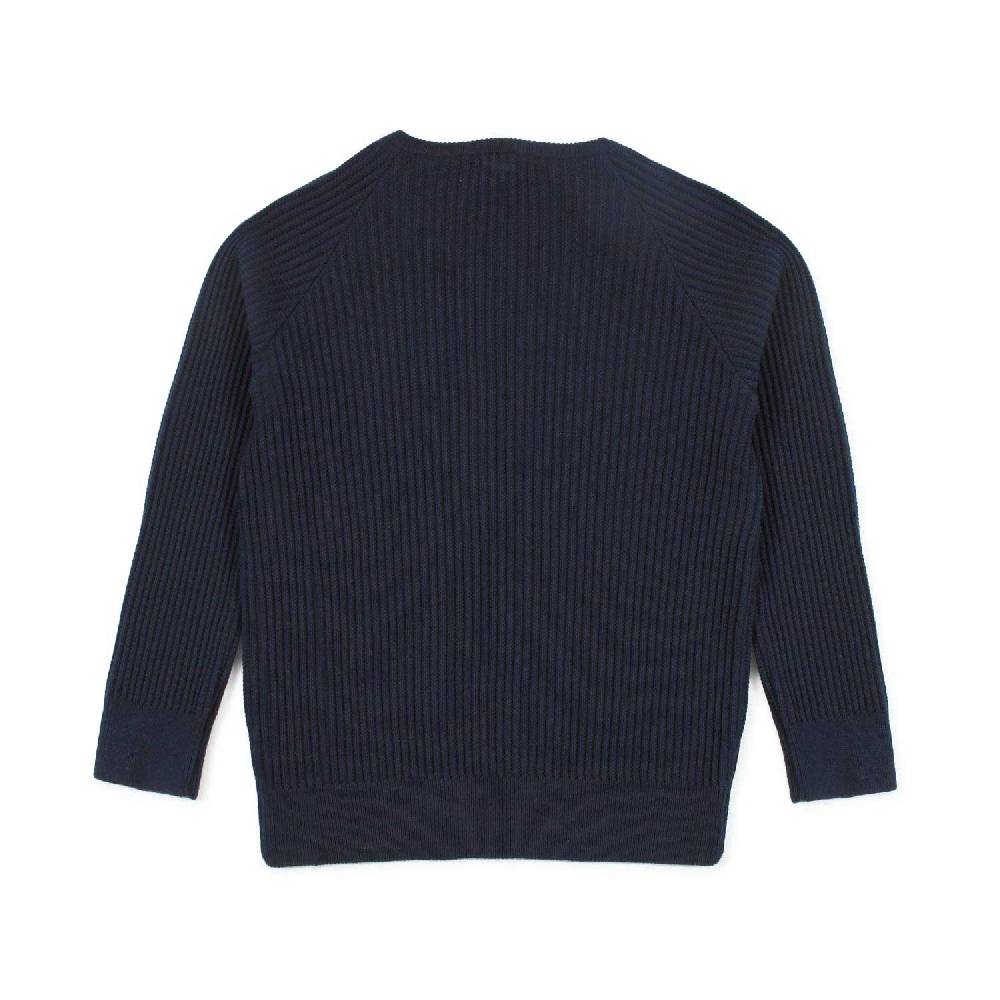 Nupkeet Pullover blu navy a coste Asti Spedizione Gratuita