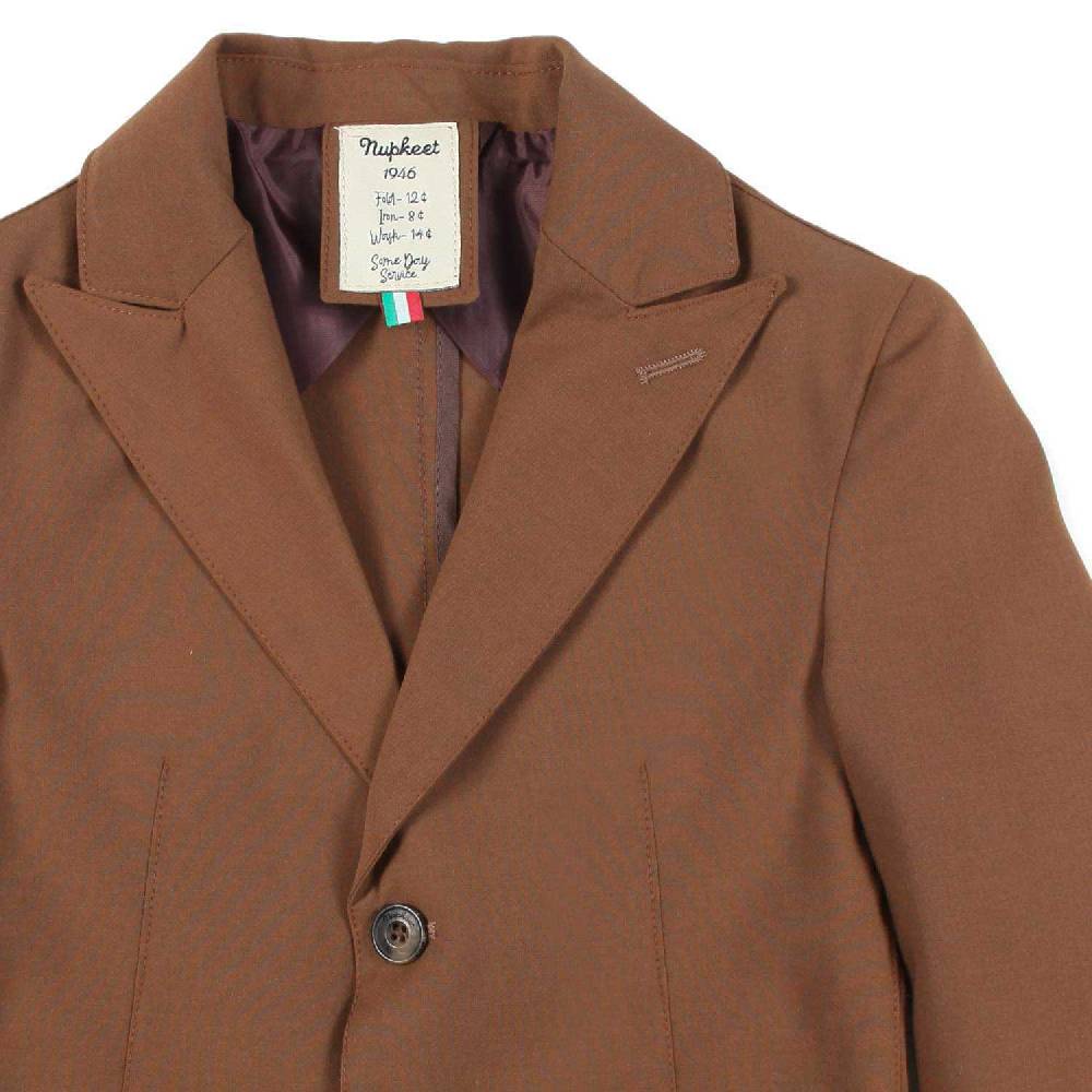 Nupkeet Giacca 2 bottoni marrone cacao Potenza Sconto