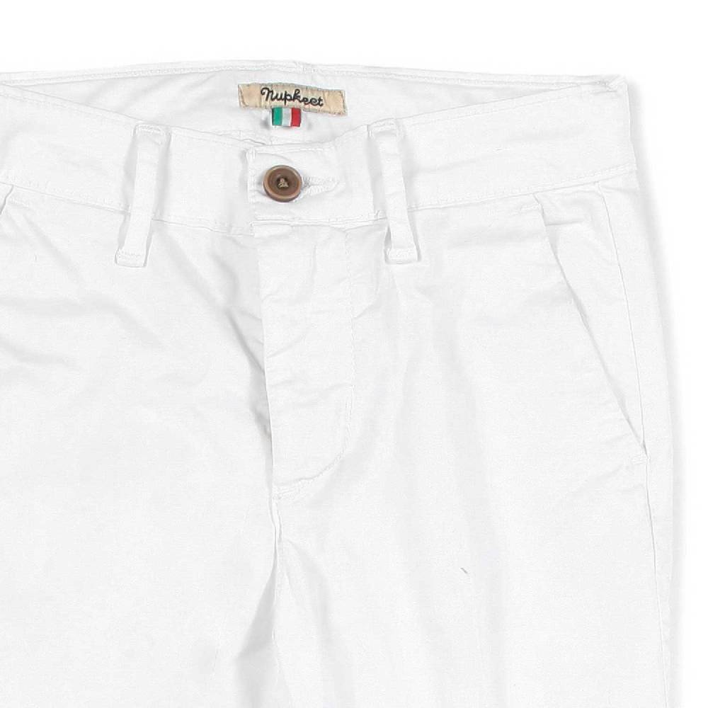 Nupkeet Pantalone raso bianco Piacenza Outlet