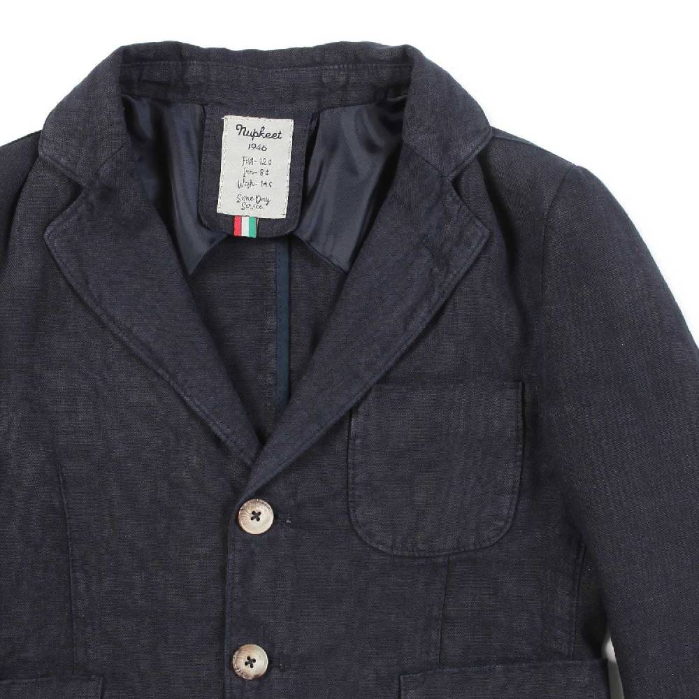 Nupkeet Giacca lino blu navy Ancona Vendite Flash