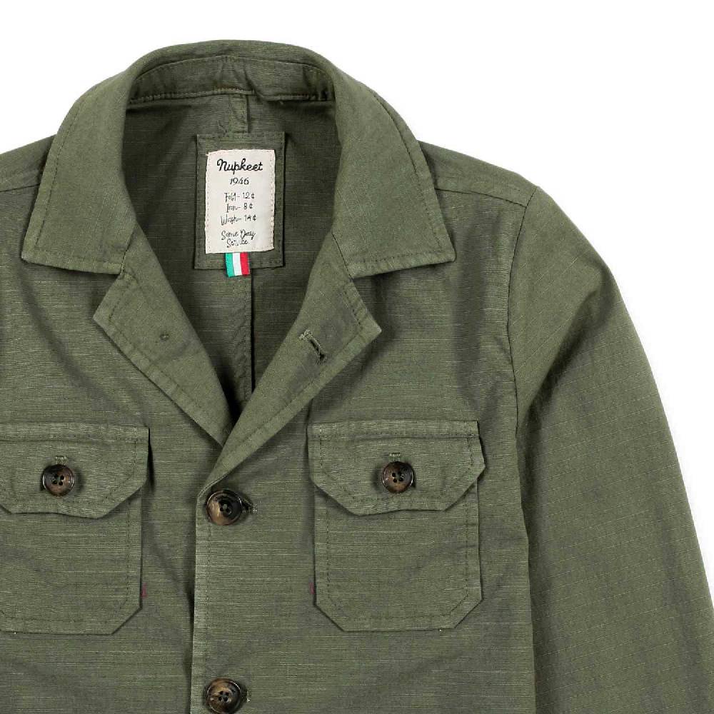 Nupkeet Giacca sahariana verde militare Varese In Saldo