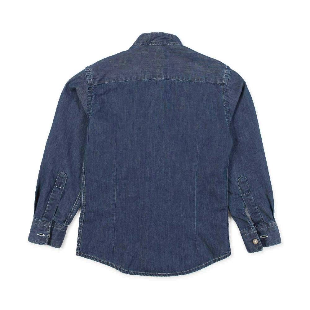 Nupkeet Camicia coreana denim blu scuro Terracina Nuova