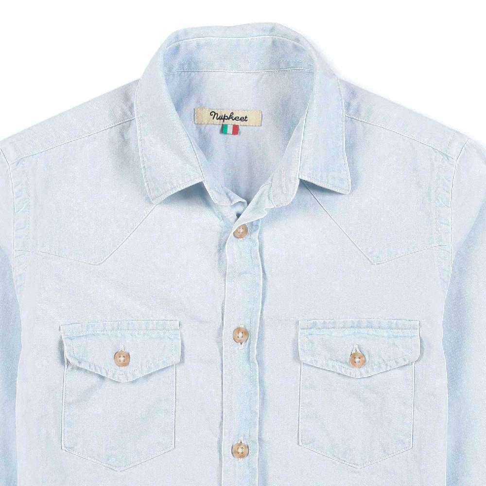 Nupkeet Camicia texana denim blu chiaro Ferrara Moda