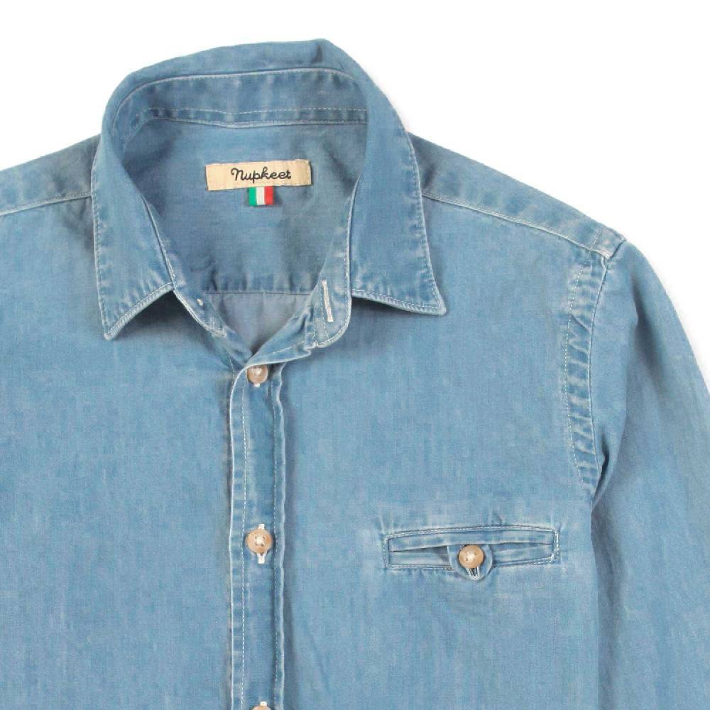 Nupkeet Camicia denim blu medio Aprilia 2025