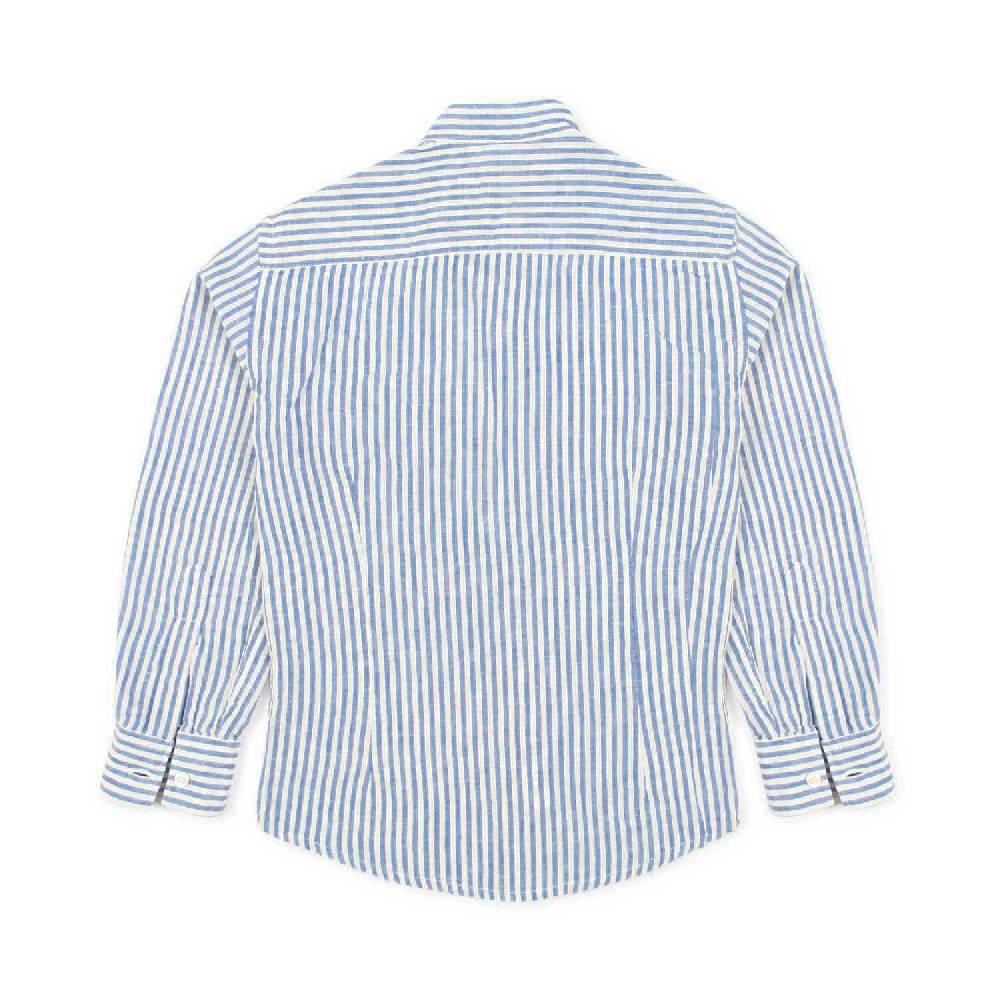 Nupkeet Camicia coreana bianca e blu a righe Gaeta 2025