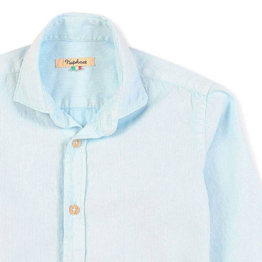 Nupkeet Camicia bacchetta bianca e azzurra Pisa Vendita