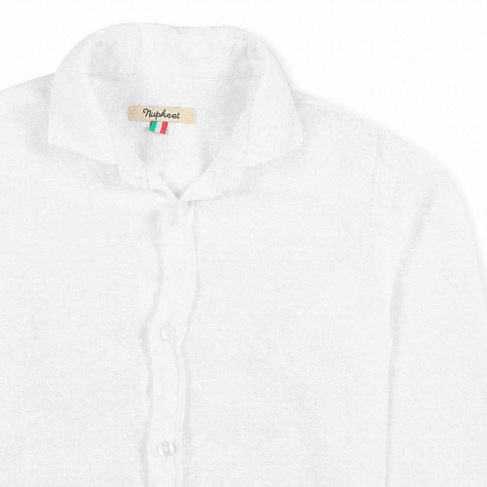 Nupkeet Camicia lino bianca La Spezia Soddisfazione Garantita