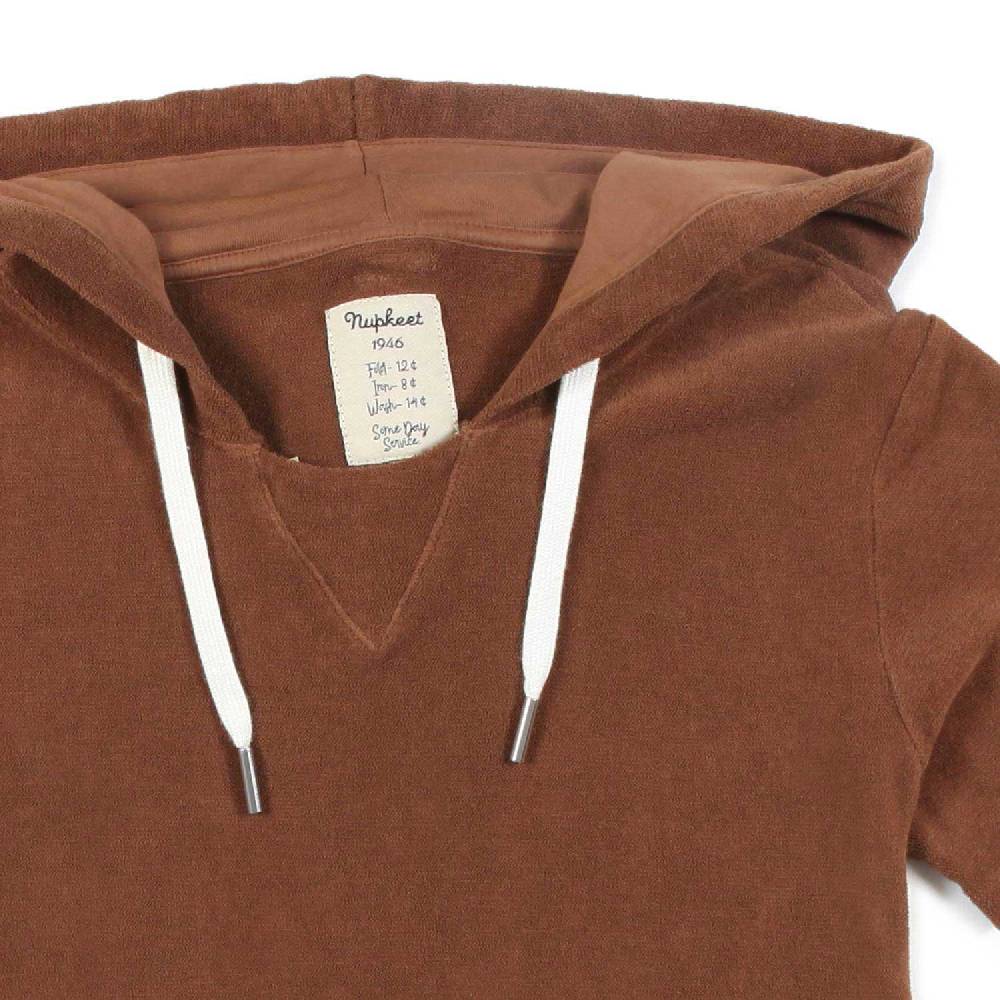 Nupkeet T-shirt marrone cacao con cappuccio Firenze Shopping Online