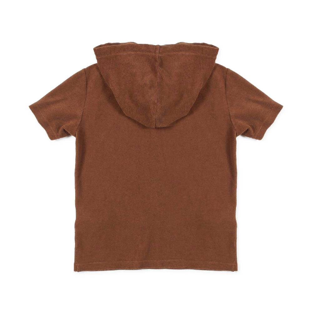 Nupkeet T-shirt marrone cacao con cappuccio Firenze Shopping Online