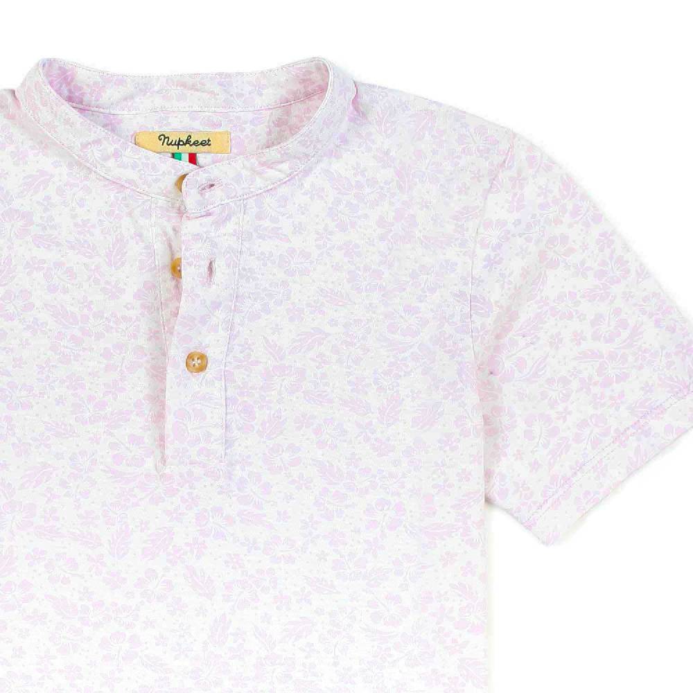 Nupkeet T-shirt serafino rosa glicine Trieste Sconto