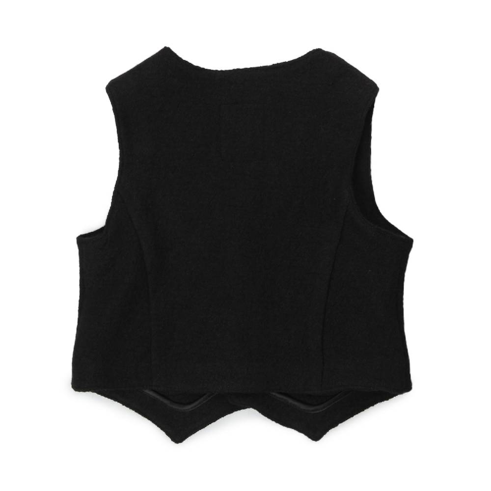 Nupkeet Gilet Fabio nero misto lana Negozio