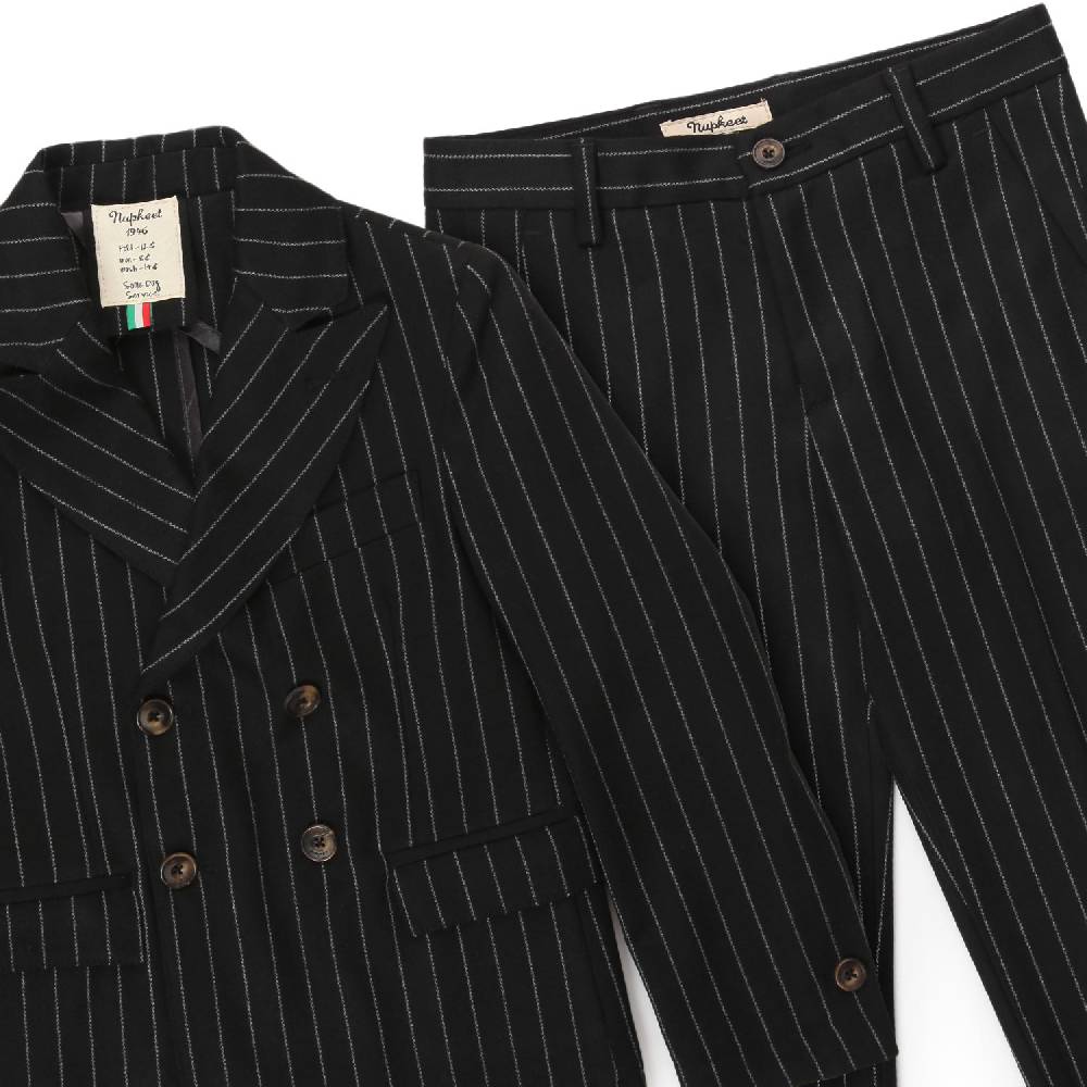 Nupkeet Completo gessato nero Ottavio Italy