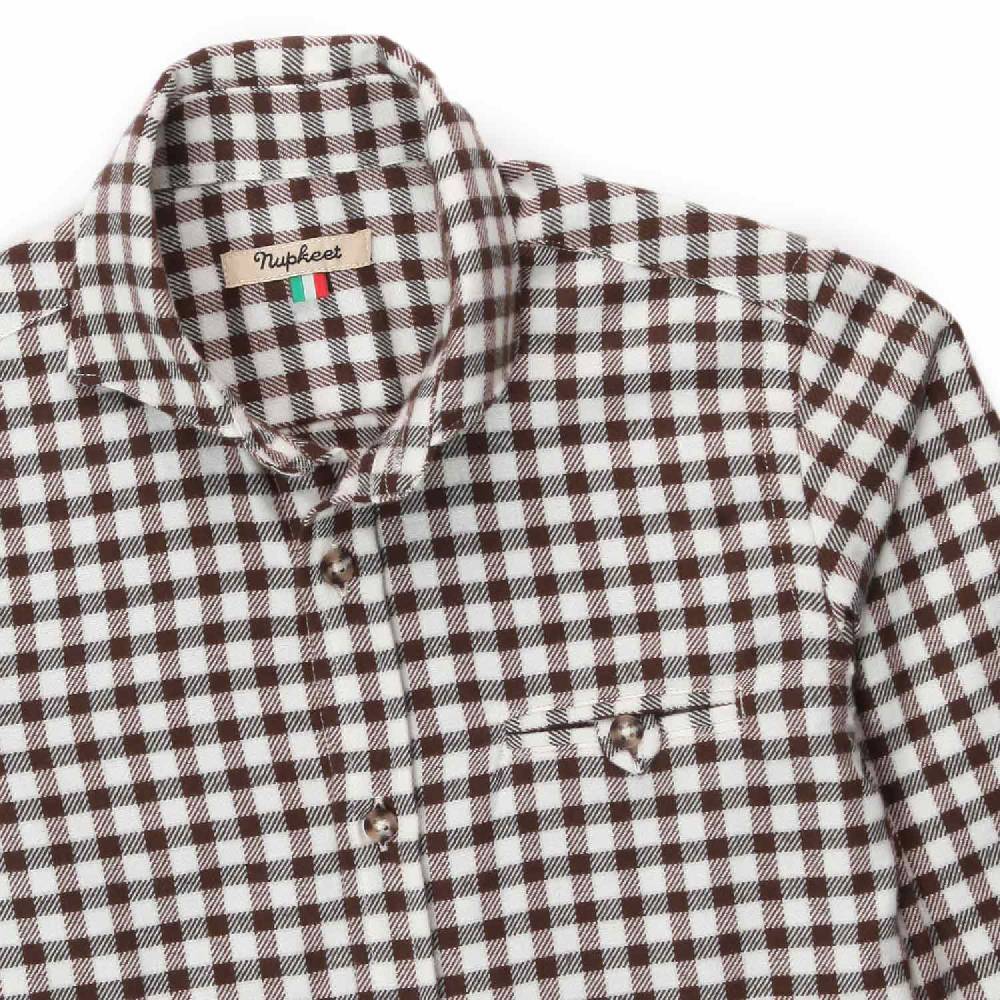 Nupkeet Camicia vichy marrone Genny Promozione Limitata