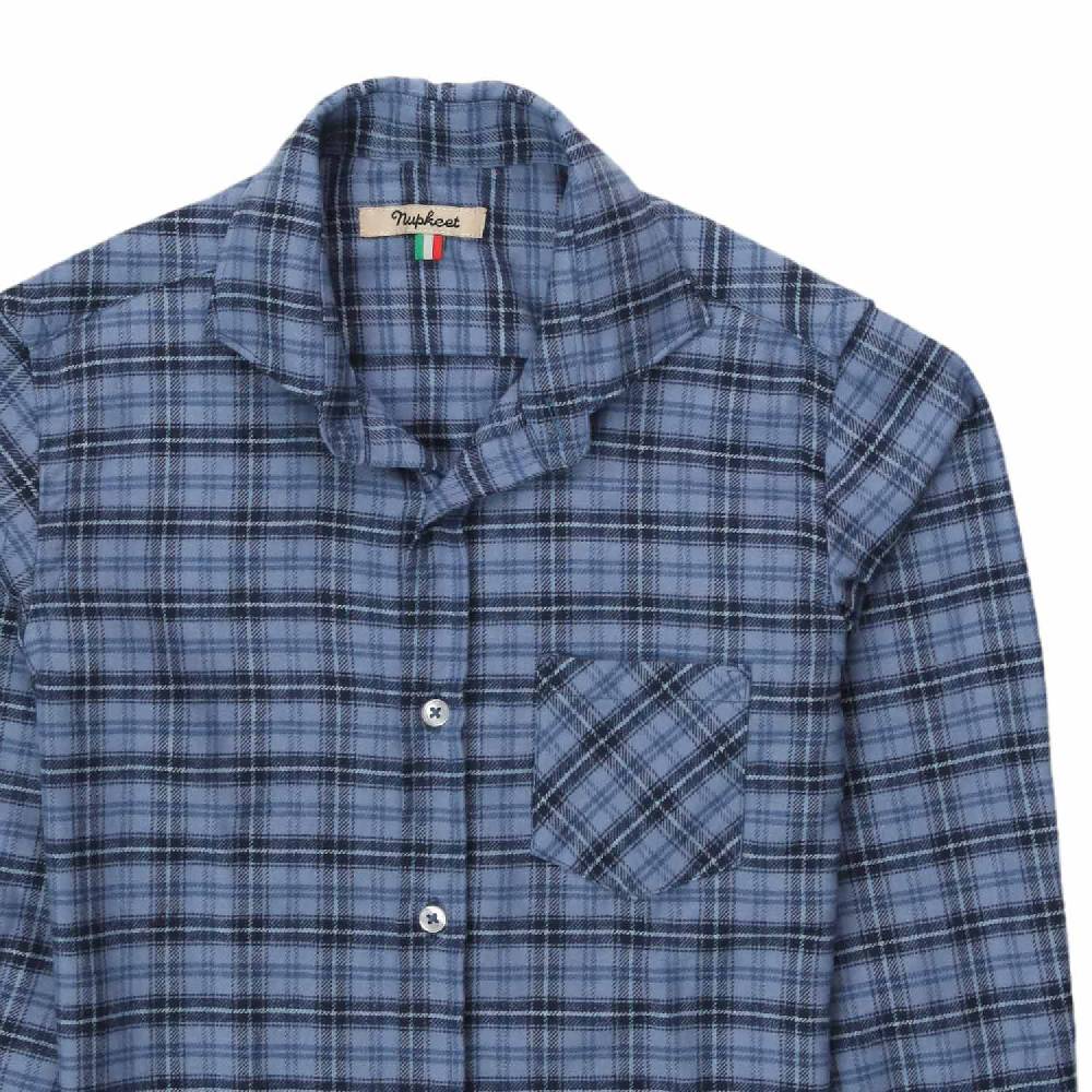 Nupkeet Camicia Ulrico check azzurra Presa