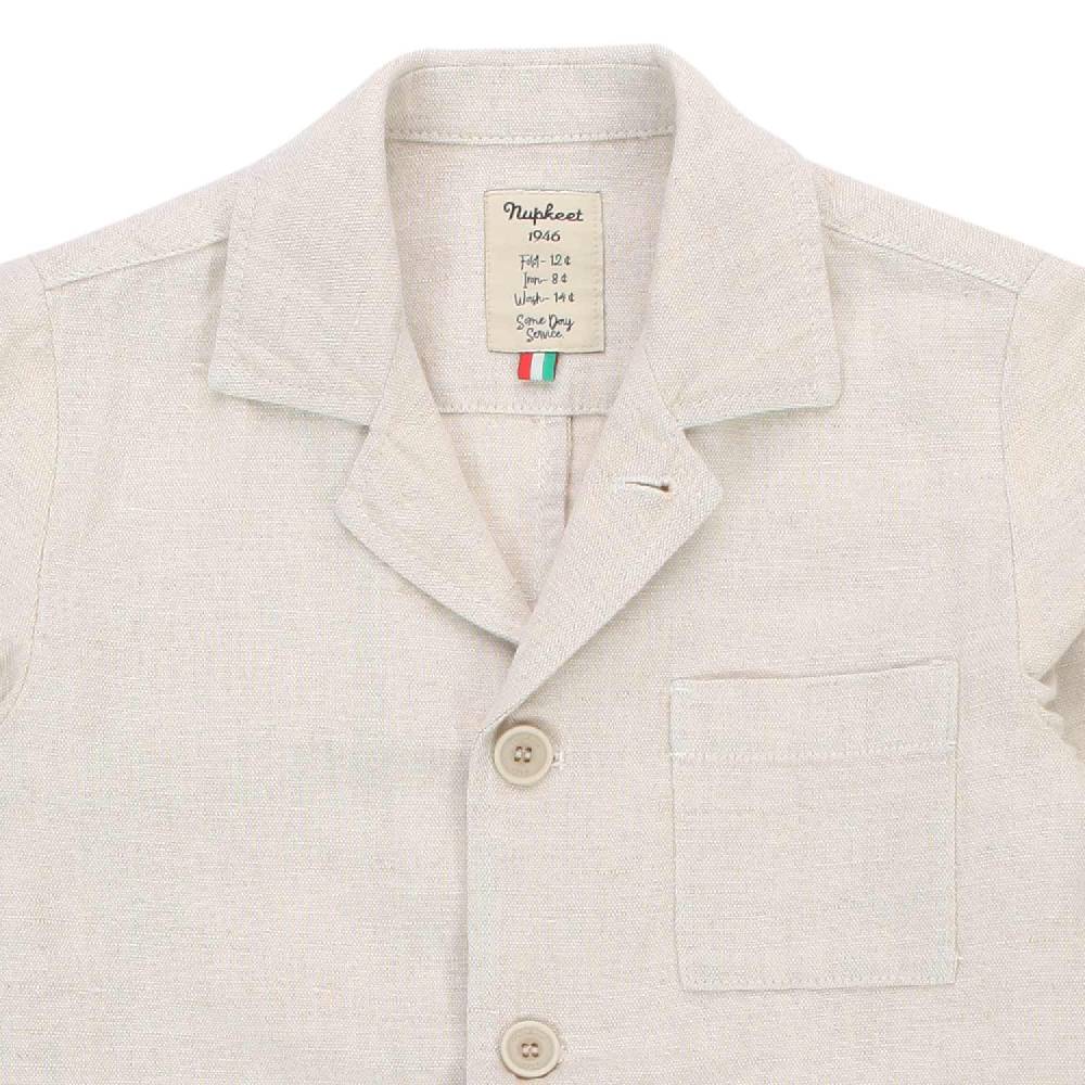 Nupkeet Giaccone misto lino Hawaii bianco panna Moda