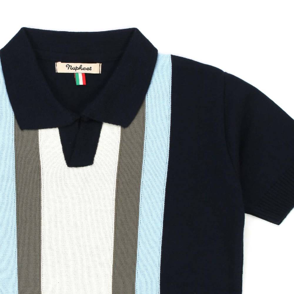 Nupkeet Polo Panay blu in tricot Promozione
