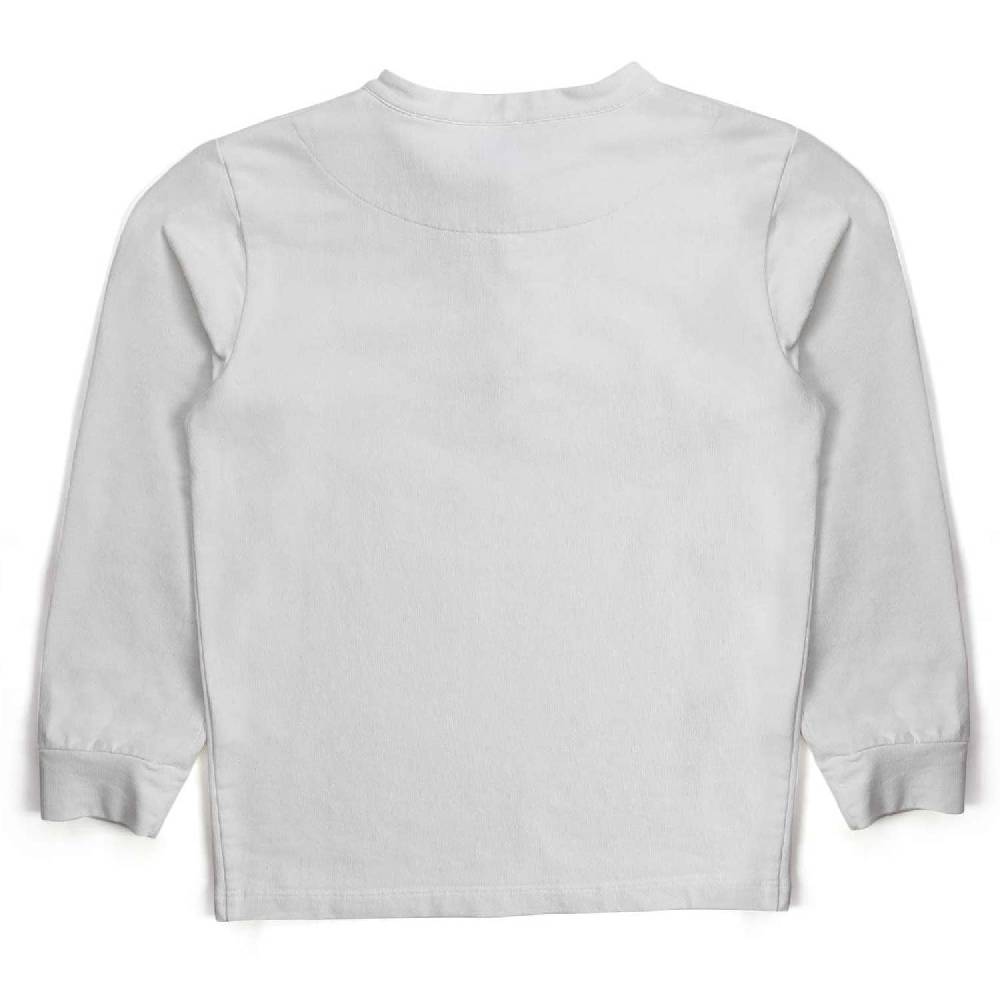 Nupkeet Criceto Bianco – T-shirt serafino a manica lunga Qualità