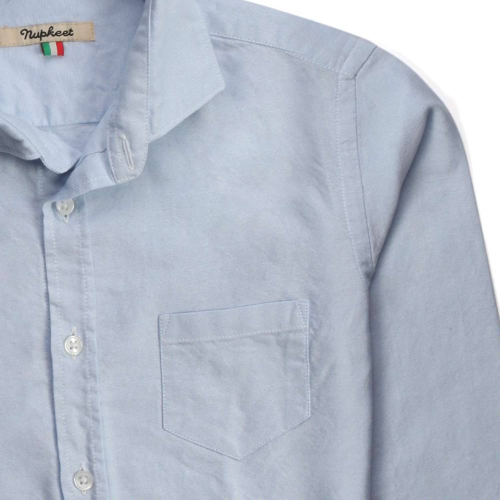 Nupkeet Alce Azzurro – Camicia Oxford a manica lunga Pezzi Unici