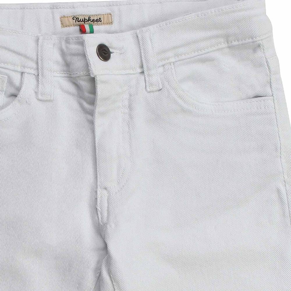 Nupkeet Biscia bianco – Pantalone 5 tasche bambino e teen Vendita Economica
