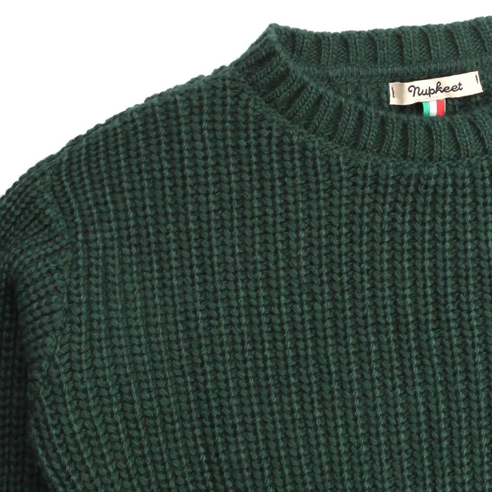 Nupkeet Cormorano verdone – Pullover in tricot a coste Novità